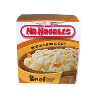 Mr Noodles - Nouilles dans une tasse, a saveur de boeuf imitation, 64g - Paquet de # 12-Boeuf imitation