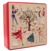 Grandma Wild's Embossed 12 jours de Noël Boîte 400g-Contient des biscuits sables de queue de jupon tout au beurre