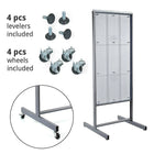 Azar Displays – Présentoir à panneau perforé, 48 x 24 po, transparent (700272-CLR)-En plastique transparent et en métal