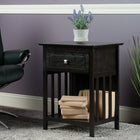 Winsome - Table d'appoint Marcel, fini café (23117)-Tablette inférieure pour le rangement