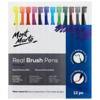 Mont Marte Vrais stylos pinceaux - Paquet de 12-1