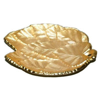 Elegance – Plateau multifeuille, laiton plaqué or, 4,75 po (71903)-Plateau de service