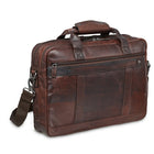 Mancini - Mallette pour portatif de 15,6 po 99-5466 avec pochette anti-RFID, deux compartiments, 16,25 x 4 x 12 po, brun-Dimensions : 12 x 16,25 x 4 po