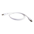 C2G – Câble USB 2.0 A/B, 2 m/6,5 pi blanc-Les claviers, souris, modems, imprimantes et autres périphériques USB sont prêts à l’utilisation.