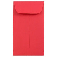 JAM Paper Enveloppes à monnaie nº 5,5, 3 1/8 x 5 1/2 po, papier recyclé Brite Hue rouge, 500/paquet-Enveloppes à monnaie