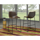 Brassex - Tabouret de comptoir Avaya, 26 po, ens. de 2, brun Vintage-Style contemporain