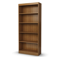 South Shore - Axess - Bibliothèque 5 tablettes - Cerisier morgan-Bibliothèque verticale : cette étagère est simple et pratique avec son look polyvalent qui conviendra à toutes les pièces de votre maison. Sa découpe droite s’agencera facilement à votre mobilier et votre déco.
