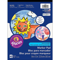 Pacon - Bloc de papier à marqueurs et aquarelle Art Street, blanc, 12 x 9 po-Taille : 12 haut. x 9 larg. (po)