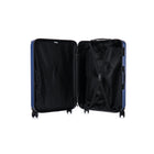 TOSCANO INTRECCIARE Grand bagage rigide 30 po - Bleu-Système de roues détachables Dual Glide Tech