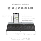 Logitech - K585 Clavier fin sans fil multi-appareils - Graphite-Productivité personnalisée: accédez à une gamme complète de possibilités et personnalisez ce clavier en fonction de vos besoins, configurez et attribuez des raccourcis aux touches FN personnalisables avec le logiciel Logi Options+
