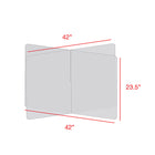 Diviseur de table Mark Maker à 4 voies - 42" L x 42" L x 23,5" H - Acrylique transparent 1/4" - Pas de traversées-Fabriqué à partir d'acrylique transparent de 1/4".