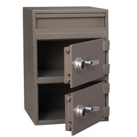 Gardex – Coffre-fort 2 pi³ + 2,4 pi³, cadenas à combinaison manuelle, deux compartiments intérieurs sécurisés individuellement-Entièrement en acier soudé avec une porte de 1/2 po d’épaisseur, verrou à combinaison mécanique et poignée à système de verrouillage classé UL