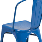 Flash Furniture – Chaise empilable pour l’intérieur et l’extérieur, métal, bleu (CH31230BL)-Finition enduite de poudre bleue