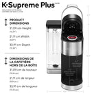 Keurig K-Supreme Plus - Cafetière une tasse à la fois pour capsule K-Cup  avec et technologie MultiJet et acier inoxydable - Argent-Infusion rapide et fraîche : Un café prêt en quelques minutes