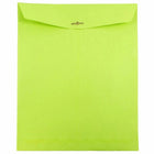  JAM Paper - Enveloppes Colourées pour catalogue à extrémité ouverte - 10 x 13 - avec fermeture à fermoir - vert lime ultra - paquet de 50-Taille: 10 x 13 pouces