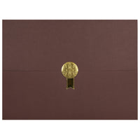 St. James - Porte-certificats/porte-documents - Sceau d'or avec un ruban d'or - brun - paquet de 5-Ajoutez une touche d'élégance, de cérémonie et de sincérité à l'attribution de reconnaissance