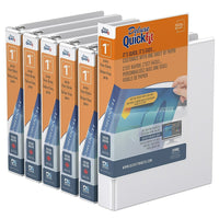 QuickFit Reliure View Junior robuste, format 8,5 po x 5,5 po, anneaux ronds, paquet de 6 ( Blanc, 1 po)-3 Reliure À Anneaux