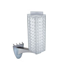 Azar Displays – Extension de présentoir à panneau perforé, 12 x 4 po, transparent (700231-CLR)-Transparent métallique