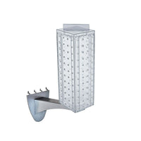 Azar Displays – Extension de présentoir à panneau perforé, 12 x 4 po, transparent (700231-CLR)-Transparent métallique