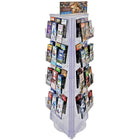 Azar Displays – Présentoir pour brochures à 3 côtés avec roulettes, transparent (700640-CLR)-Fabriqué en styrène résistant aux chocs