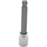 Dynamic Tools – Douille avec fini chromé SAE à long nez, prise de 3/8 po et pointe hex de 7/32 po-Taille : 7/32 po
