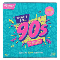 Ridley's - Jeu-questionaire C'est Si 90s-De Nirvana et Seinfeld aux Spice Girls et à la Super Nintendo, ce quizz de 200 cartes intitulé "That's So 90s" couvre tout.