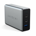 Satechi  Chargeur GaN Compact USB-C PD 100W-Taille compacte et design élégant gris sidéral.
