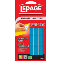 LePage – Gomme adhésive Fun Tak, 56 g, bleu-Décollable, réutilisable; remplace le ruban adhésif, les punaises, les clous, les agrafes, les épingles et la colle