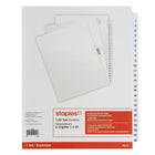 Staples - Intercalaires à onglets préimprimés et troués, 1-25 - 25 onglets - paq./1 - blanc-Séparateurs à onglets numérotés de 1 à 25, pour garder vos documents organisés