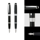 A.T. Cross - Stylo-plume Bailey, noir, plume moyenne-La plume du stylo-plume s'adapte à votre prise en main et à votre style d'écriture au fil du temps.