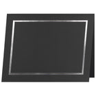 St. James - Porte-certificats/porte-documents - bordure en feuille d'argent - finition lin - noir - paquet de 5 - 83853-Insertion facile de documents de format lettre (8-1/2 x 11 po) dans les fentes d'angle découpées à la forme