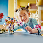LEGO - Ninjago Le robot technologique élémentaire de Sora - 209 pièces-Le jeu de rôle comprend 2 figurines : Sora et un guerrier à griffes et masque de loup