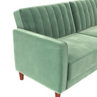 Futon Pin Tufted Transitional, vert-5
