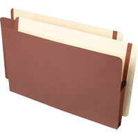 Pendaflex – Pochette de classement de luxe, à onglet au bout renforcé, expansible 5 1/4 po, format légal, fibre rouge-Le revêtement résistant à l'eau protège les documents importants