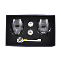 Splash - Verres À Whisky Avec 2 Moules À Glaçons Rondes + Pince, Lot De 5-1 Boîte Cadeau