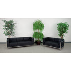 Flash Furniture – Ensemble sofa et causeuse Hercules Imagination, noir-Revêtement en cuir noir