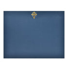 St. James – Reliures de présentation, motif crucifix feuille d'or, lin bleu marine 80 lb, paq./25-Accueille les certificats de 8 1/2 po x 11 po