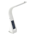 Eglo - Cognoli Lampe de Bureau DEL avec Interrupteur Tactile, Fini Blanc Et Chrome, Inclus Horloge Digital (20 po)-Lampe de Bureau
