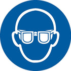 Accuform Signs - Étiquettes Epi Avec Pictogramme De Lunettes De Sécurité, Vinyle, Rouleau, 4po Lo X 4po La-Format Rouleau