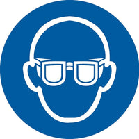 Accuform Signs - Étiquettes Epi Avec Pictogramme De Lunettes De Sécurité, Vinyle, Rouleau, 4po Lo X 4po La-Format Rouleau