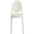 Nicer Furniture - chaise d'appoint fantôme de Louis XVI - blanc - 4 pièces-Chaise classique inspirée de Victoria. Utilisation tous temps.