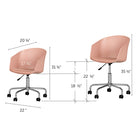 Chaise pivotante Flam, Rose de Meubles South Shore-7