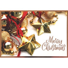 Mill Brook Studio - Cartes de souhaits avec enveloppes "Joyeux Noël" Étoiles - 5-3/8 po x 7-3/4 po - Anglais - Paquet de 18-Carte de souhaits