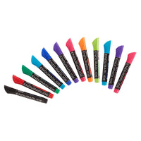 Quartet - Marqueurs effaçables à sec EnduraGlide - pointe biseautée - couleurs assorties - paquet de 12-L'encre non toxique à faible odeur est parfaite pour n'importe quel environnement, comme les salles de classe, les bureaux et les maisons