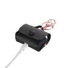 Generak Supply Étui Cuir Végétalien pour AirPod Pro avec Fermeture et Mousqueton - Noir-Un ajustement parfait, facile à retirer et à installer