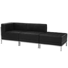 Flash Furniture – Mobilier modulaire HERCULES Imagination, chaises et pouf, cuir noir, 3 modules (ZBIMAGSET6)-84,50 larg. x 28 prof. x 27,25 haut. (po)