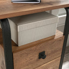Sauder - La Collection Station House Bureau - Finition Etched Oak-etagere ouverte pour ranger des livres, un agenda et bien plus.