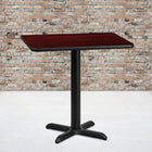 Flash Furniture – Table en stratifié acajou de 24 x 30 po avec base de 22 x 22 po (XUMA2430T2222)-Dessus en stratifié acajou