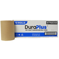 DuraPlus - Essuie-tout - Kraft - 350' - Paquet de 12-Essuie-mains en papier rigide