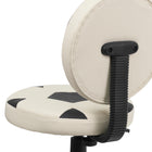 Flash Furniture - Chaise fonctionnelle à motif de soccer, noir et blanc-Siège pivotant
